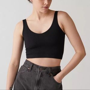 Urban Outfitters Black Cropped Tank Top
